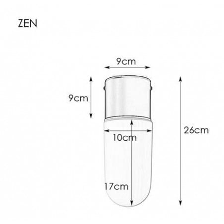 Nowoczesna mała lampa sufitowa Zen czarna klosz szklany biały IP44