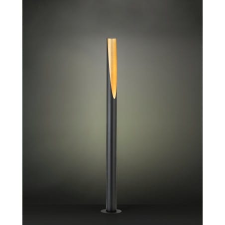 Czarno złota lampa stojąca tuba Prebone nowoczesna minimalistyczna forma