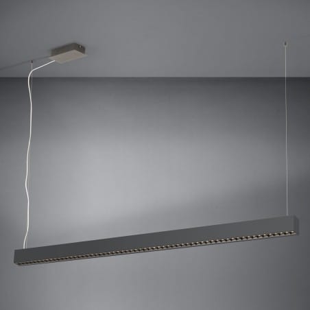 Lampa wisząca Termini LED czarna 1,5m listwa na linkach możliwość ściemniania