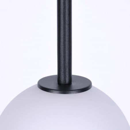Mała szklana kula lampa wisząca Faro 14cm czarne wykończenie