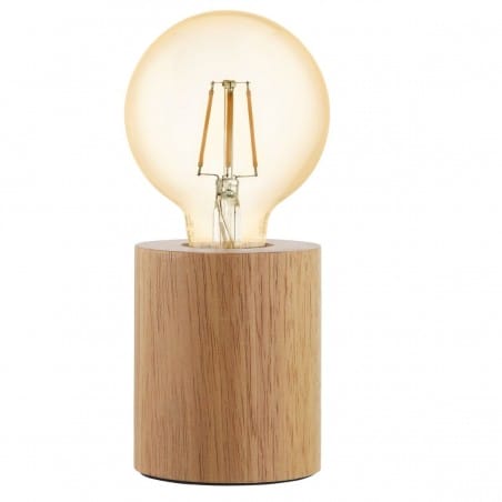 Minimalistyczna drewniana mała lampa stołowa oprawka Turialdo