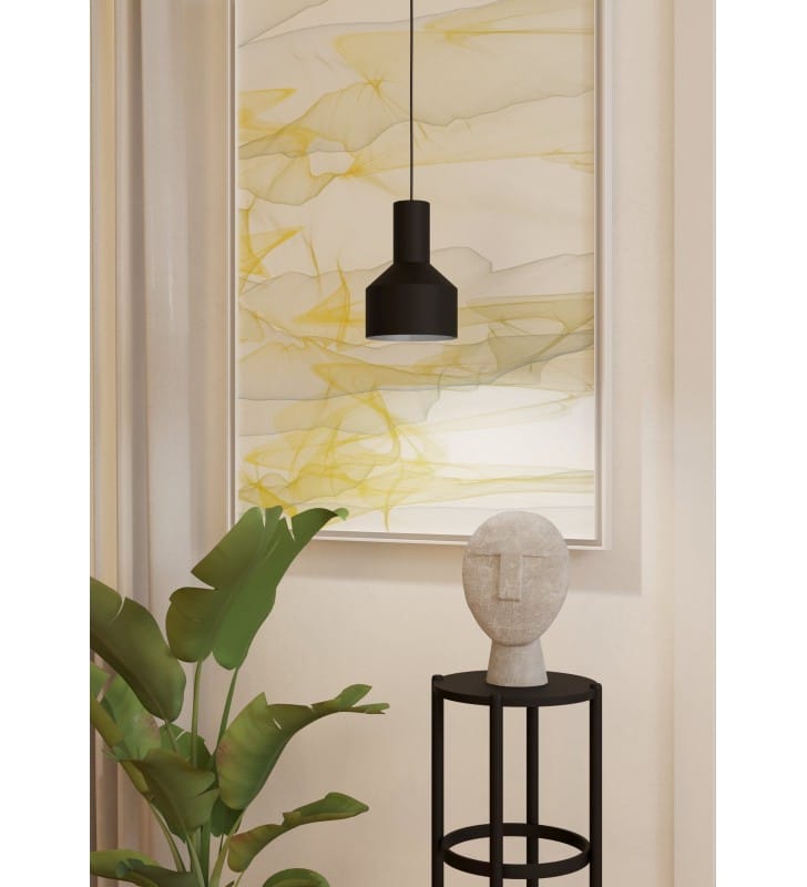 Lampa wisząca Casibare czarna metalowa w stylu loft 1xE27