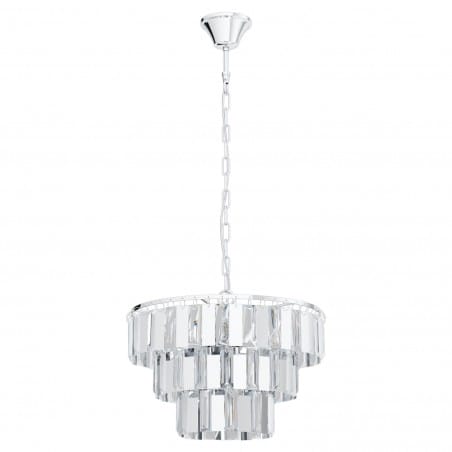 Lampa wisząca Erseka 38cm z kryształami do salonu jadalni sypialni styl glamour na łańcuchu