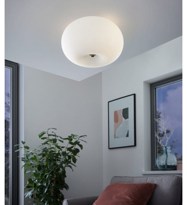 Plafon lampa ścienna Optica 28cm z matowego opalizowanego szkła do kuchni salonu sypialni 2xE27