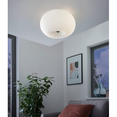 Plafon lampa ścienna Optica 28cm z matowego opalizowanego szkła do kuchni salonu sypialni 2xE27