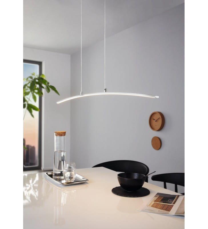 Lasana LED podłużna lampa zwisająca do biura jadalni kuchni salonu nad stół