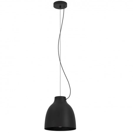 Loftowa czarna lampa wisząca z metalu Camasca 28cm 1xE27 Eglo
