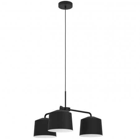 Lampa wisząca żyrandol Caguanes czarny metal 3 ramiona nad okrągły stół