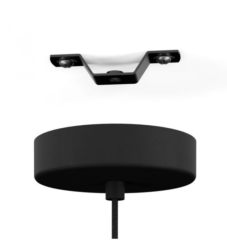 Lampa wisząca żyrandol Caguanes czarny metal 3 ramiona nad okrągły stół