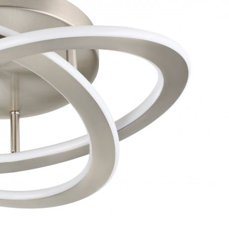 Lampa sufitowa Rolimare LED 4000K nikiel do sypialni salonu nowoczesna