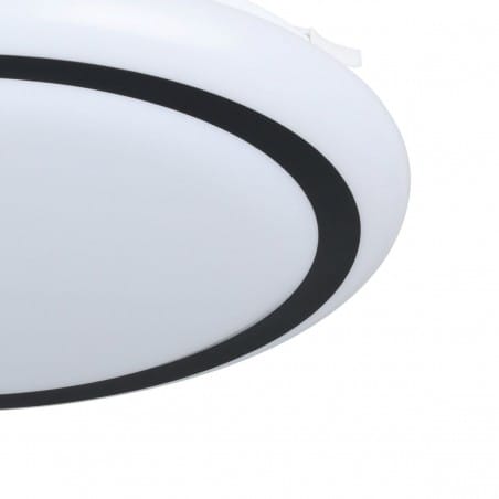Plafon Capasso LED 3000K biały z czarnym ringiem 34cm
