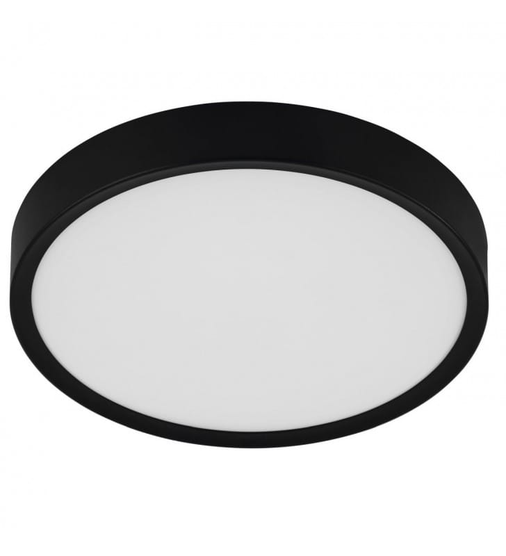 Czarny okrągły plafon do pokoju Musurita LED 34cm ciepła barwa światła 98603 Eglo