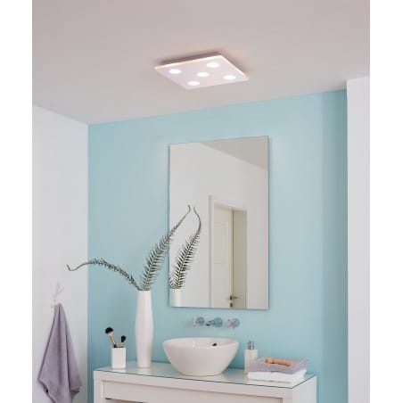 Plafon łazienkowy Cabus LED kwadratowy chrom styl nowoczesny