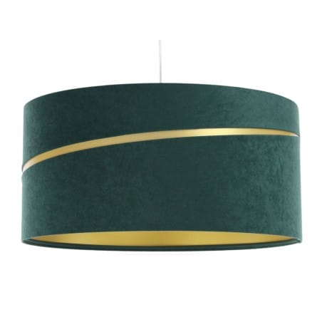 Zielona lampa wisząca Swing złote wykończenie abażur 50cm do sypialni