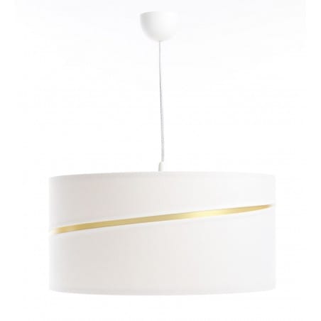 Snow biała lampa z abażurem oświetlenie salonu sypialni stołu