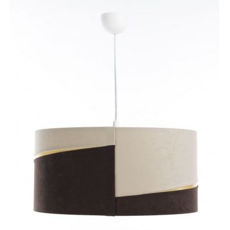 Nola nowoczesna lampa wisząca z abażurem beżowo brązowa oświetlenie nad stół w jadalni
