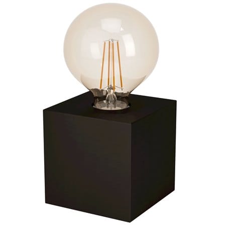 Ciemnobrązowa minimalistyczna mała lampa stołowa Prestwick2 z metalu