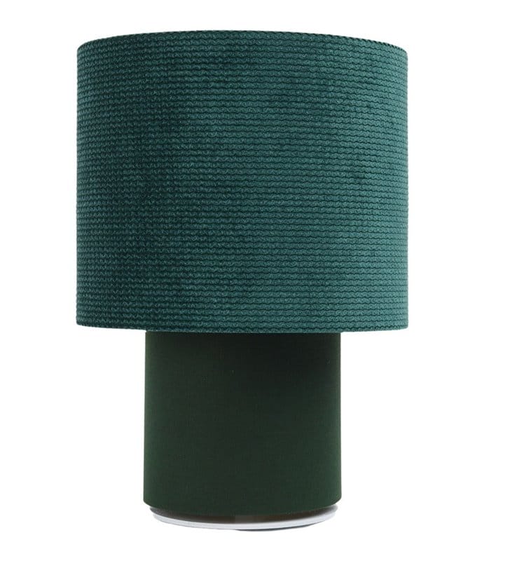 Zielona lampa nocna z weluru Jean oświetlenie sypialni salonu