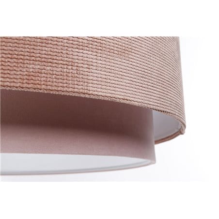 Lampa wisząca nowoczesna Andrea materiałowa różowa 60cm 1xE27