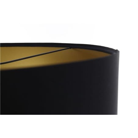 Lampa wisząca nowoczesna Mary czarna ze złotym wnętrzem abażur materiał welur