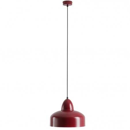 Lampa wisząca Como Red Wine czerwona z metalu do kuchni salonu sypialni pokoju młodzieżowego