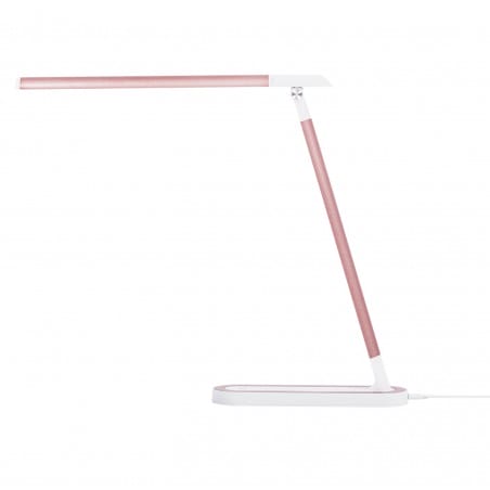 Nowoczesna różowa lampka biurkowa Niko LED regulacja barwy światła