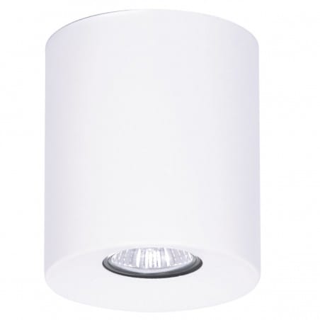 Biała okrągła lampa sufitowa Horn downlight 1xGU10 do kuchni salonu na przedpokój