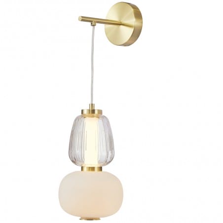 Elegancka złota lampa ścienna do salonu sypialni w stylu glamour Eris LED