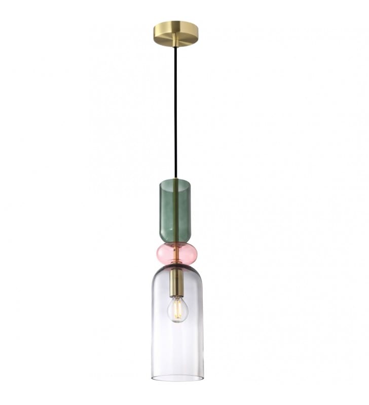 Lampa wisząca ze szkła Manso klosz szklany kolorowy do salonu sypialni jadalni 1xE14