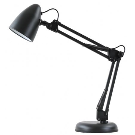 Czarna regulowana lampka na biurko Notari GU10
