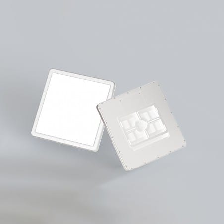Kwadratowy biały mały plafon Aleria 23cm LED