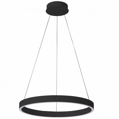 Duża lampa wisząca Brasco Down LED 80cm czarna nowoczesna do salonu sypialni jadalni