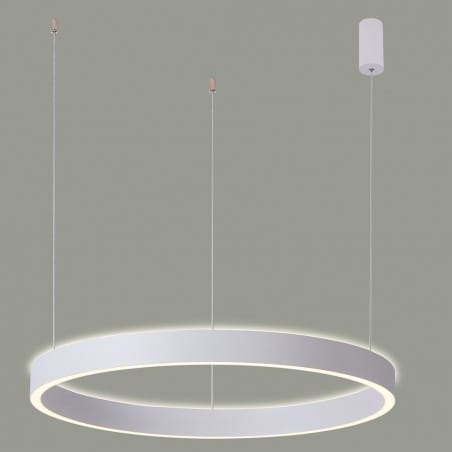 Biała 98cm duża lampa wisząca Brasco Up Down LED obręcz pierścień nowoczesna