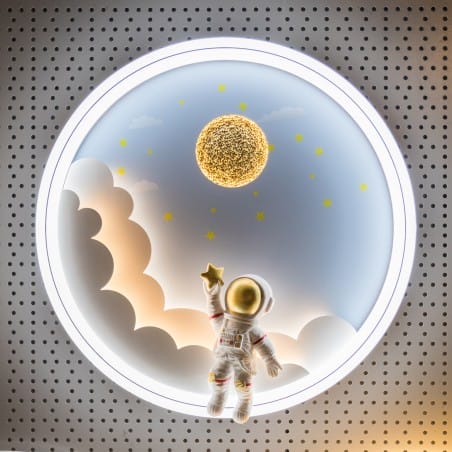 Okrągły plafon dziecięcy Focus 47cm z kosmonautą kosmos