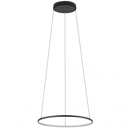 Lampa wisząca Circolo LED 3000K czarna 45cm obręcz do jadalni nad stół