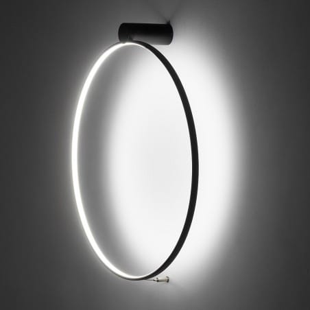 Minimalistyczna duża lampa ścienno sufitowa Circolo LED 3000K obręcz 60cm do salonu- OD RĘKI