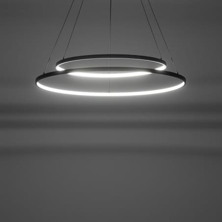 Nowoczesna lampa wisząca Circolo LED 3000K 2 klosze pierścienie