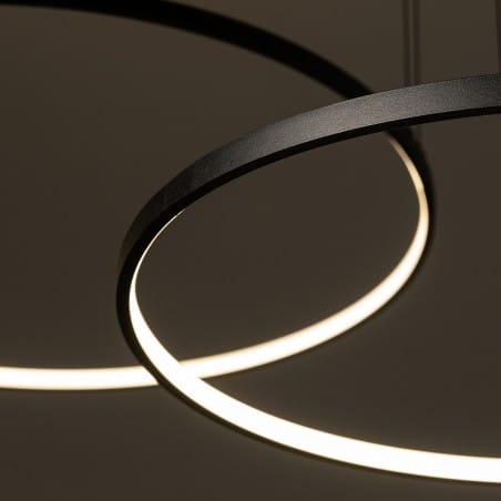 Circolo nowoczesna duża lampa wisząca LED z 3 obręczami do salonu