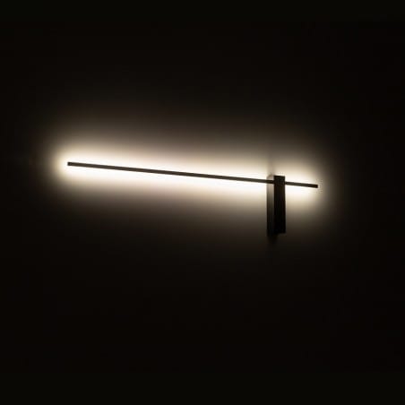 Motive LED minimalistyczna lampa ścienna z włącznikiem czarna wąski klosz