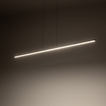 120cm wąska lampa wisząca Bar LED 4000K czarna nowoczesna nad stół blat biurko