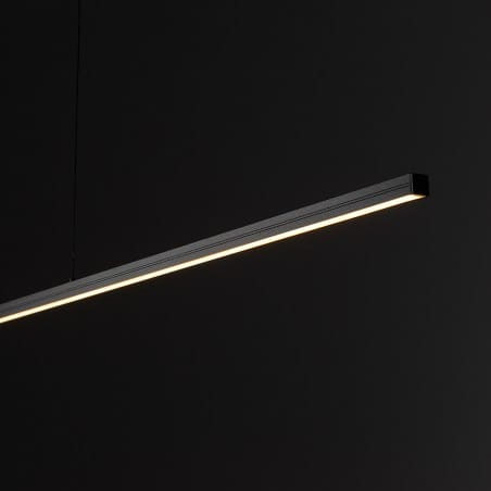 150cm nowoczesna wąska listwa wisząca Bar LED 4000K czarna do kuchni jadalni biura