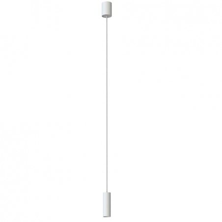 Lampa wisząca Fourty biała minimalistyczna w stylu technicznym