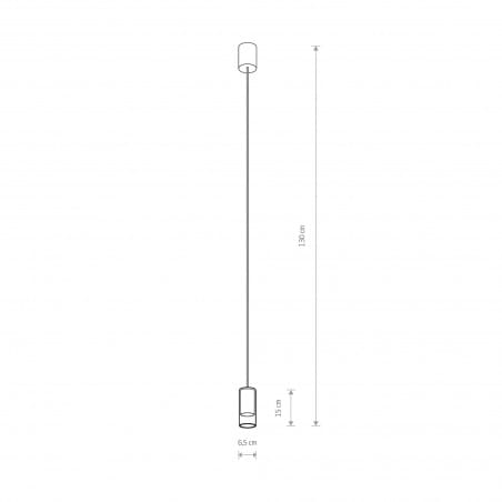 Lampa wisząca Cylinder czarna minimalistyczna pojedyncza 1xGU10