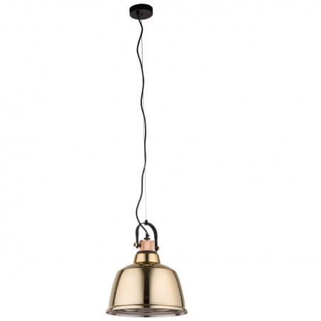 Lampa wisząca Amalfi złota klosz metalizowany ze szkła długi zwis do salonu sypialni kuchni jadalni