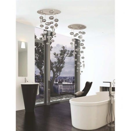 Lampa sufitowa wisząca ze szklanymi bańkami Salva G styl glamour do salonu sypialni jadalni- DOSTĘPNA OD RĘKI