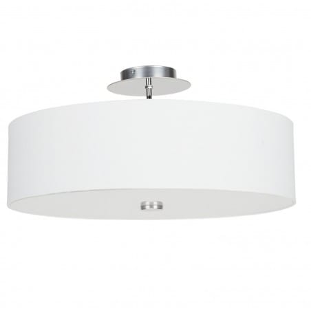 Biała sufitowa lampa Viviane White z abażurem do salonu przedpokoju sypialni
