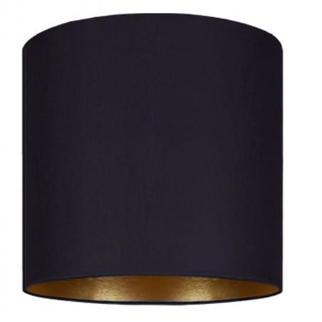 Abażur do lampy podłogowej serii Petit czarno złoty walec 25cm