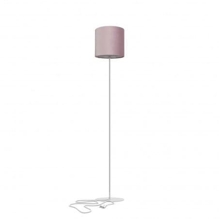 Różowy aksamitny abażur do lampy podłogowej z serii Petit walec 25cm
