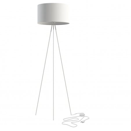 Biała nowoczesna lampa podłogowa na 3 nogach Cadilac Nowodvorski