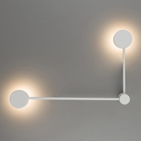 Kinkiet do salonu sypialni Orbit 2 pkt biała designerska minimalistyczna oświetlenie dekoracyjne Nowodvorski